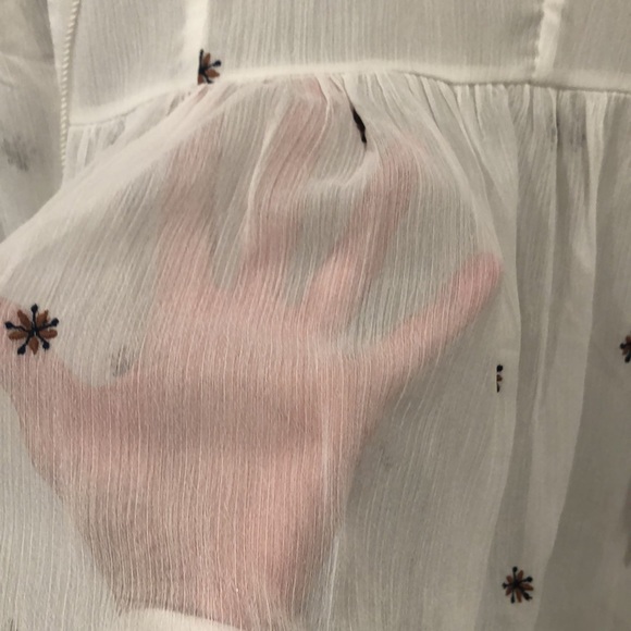 NWT Lucky Brand Peasant Tassle Top XS - Picture 9 of 14